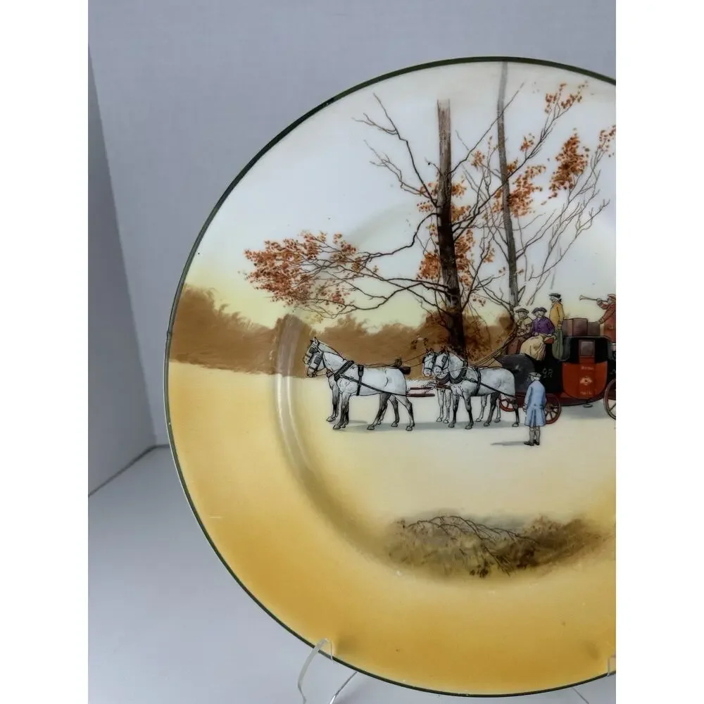 Royal Doulton Old Series Ware Coaching Days Cabinet Plate England 10”